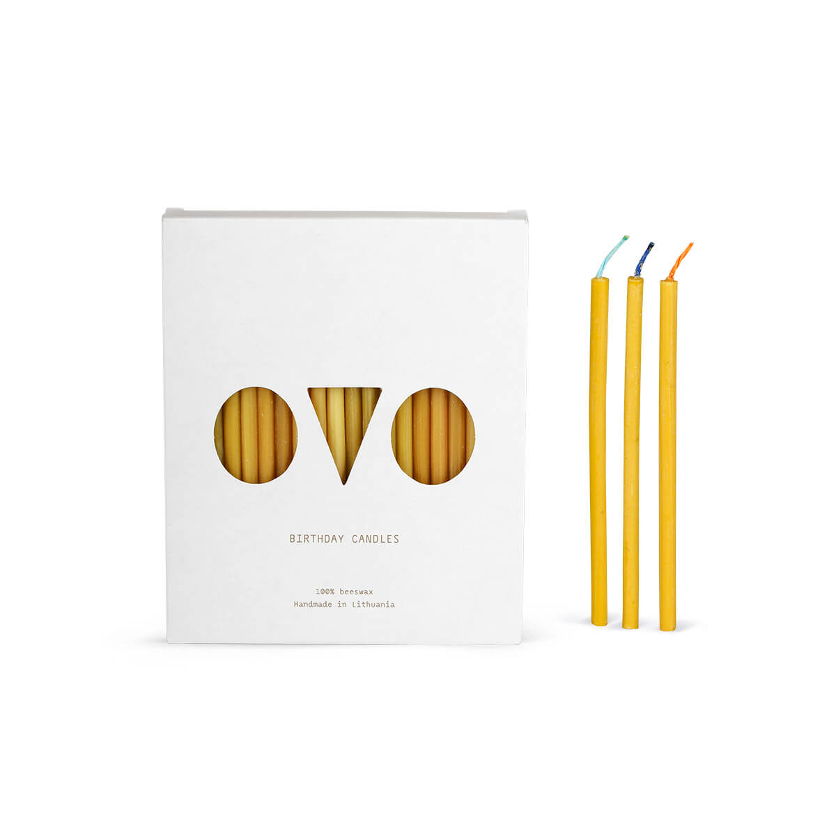 9891-00-A Birthday Candles – 100% Bienenwachs – 110/5 mm – Pack à 20 Stk