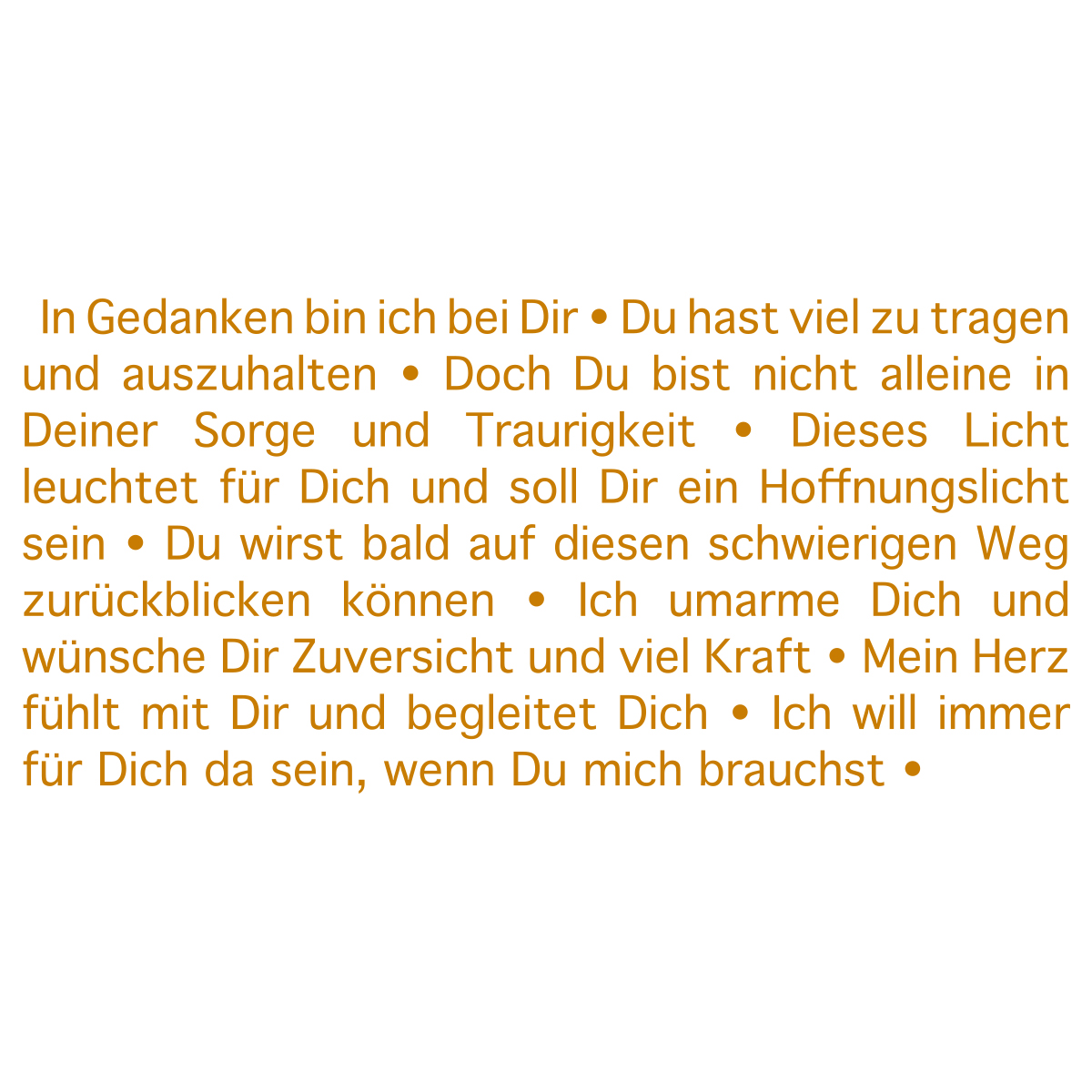 7884-00-B Wortlichtkerze Trauer