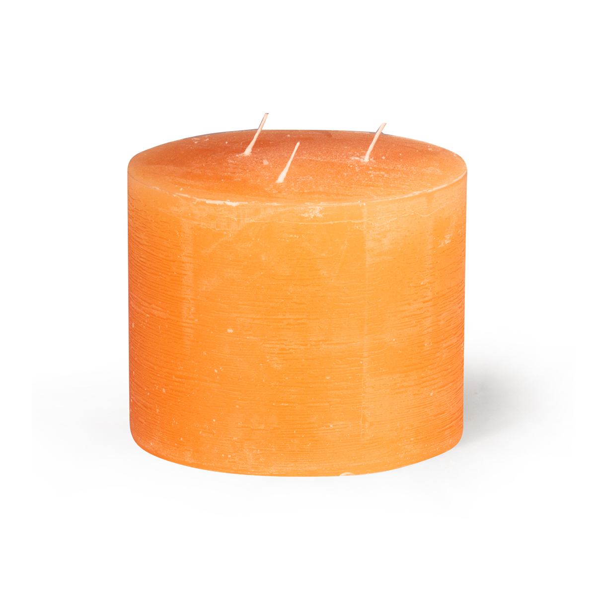 3294-23-bernstein Dreidochtkerzen Rauhreif 120/150 mm - in 10 Farben - durchgefärbt -  23 bernstein