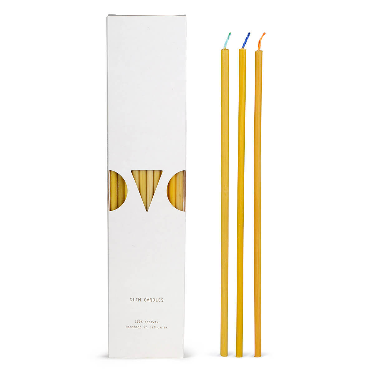 9890-00-A5df0fab033b28 Slim Candles – 100% Bienenwachs – 235/5 mm – Pack à 10 Stk