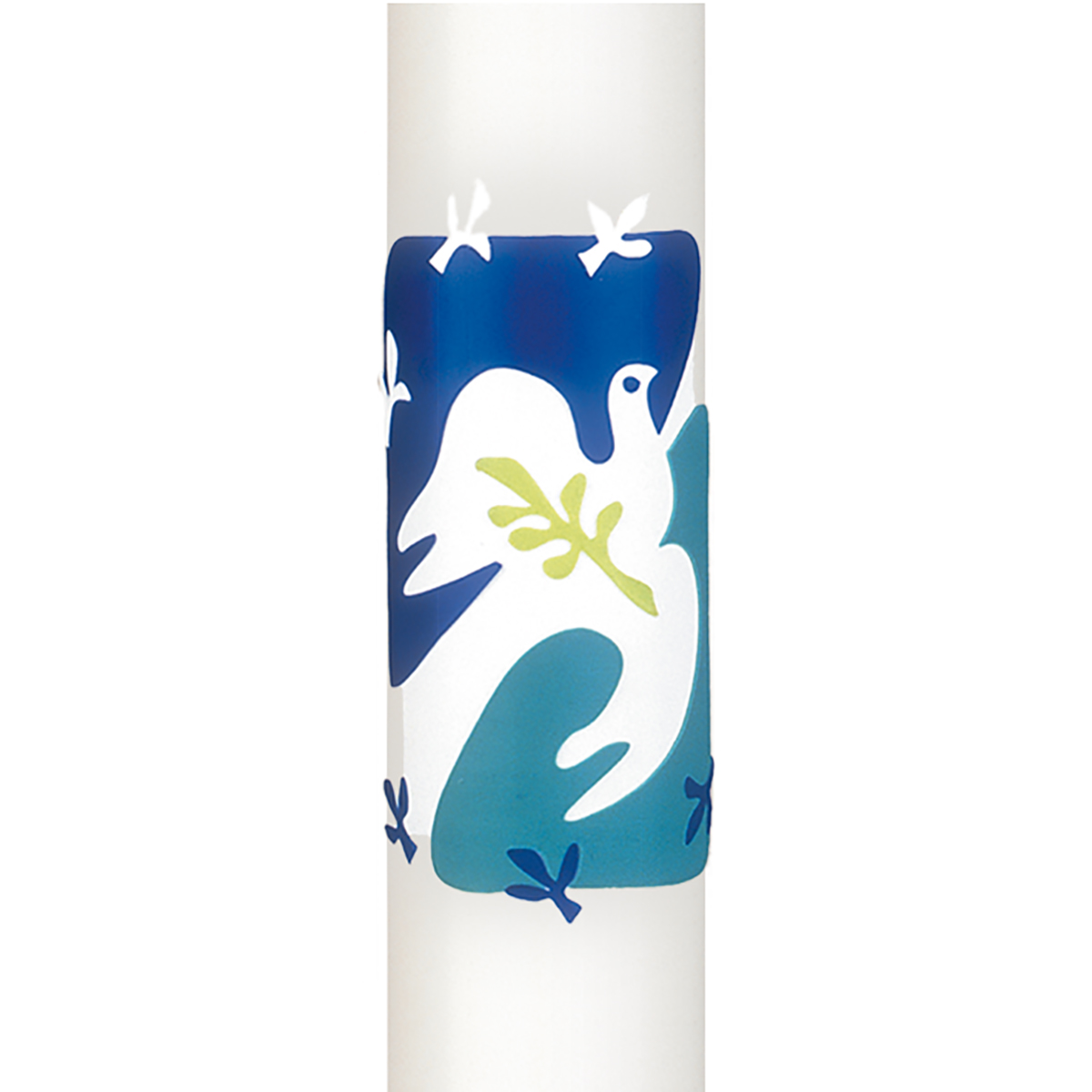 G2643 Glückwunschkerze - Friedenstaube weiss