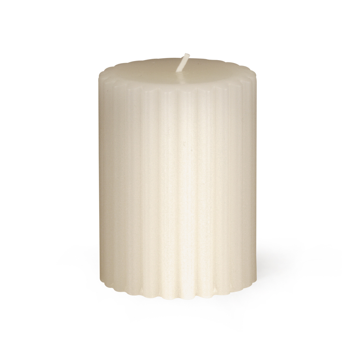 4279-00-A Zylinderkerze 10% Bienenwachs - 100/80 mm - Rillen rund