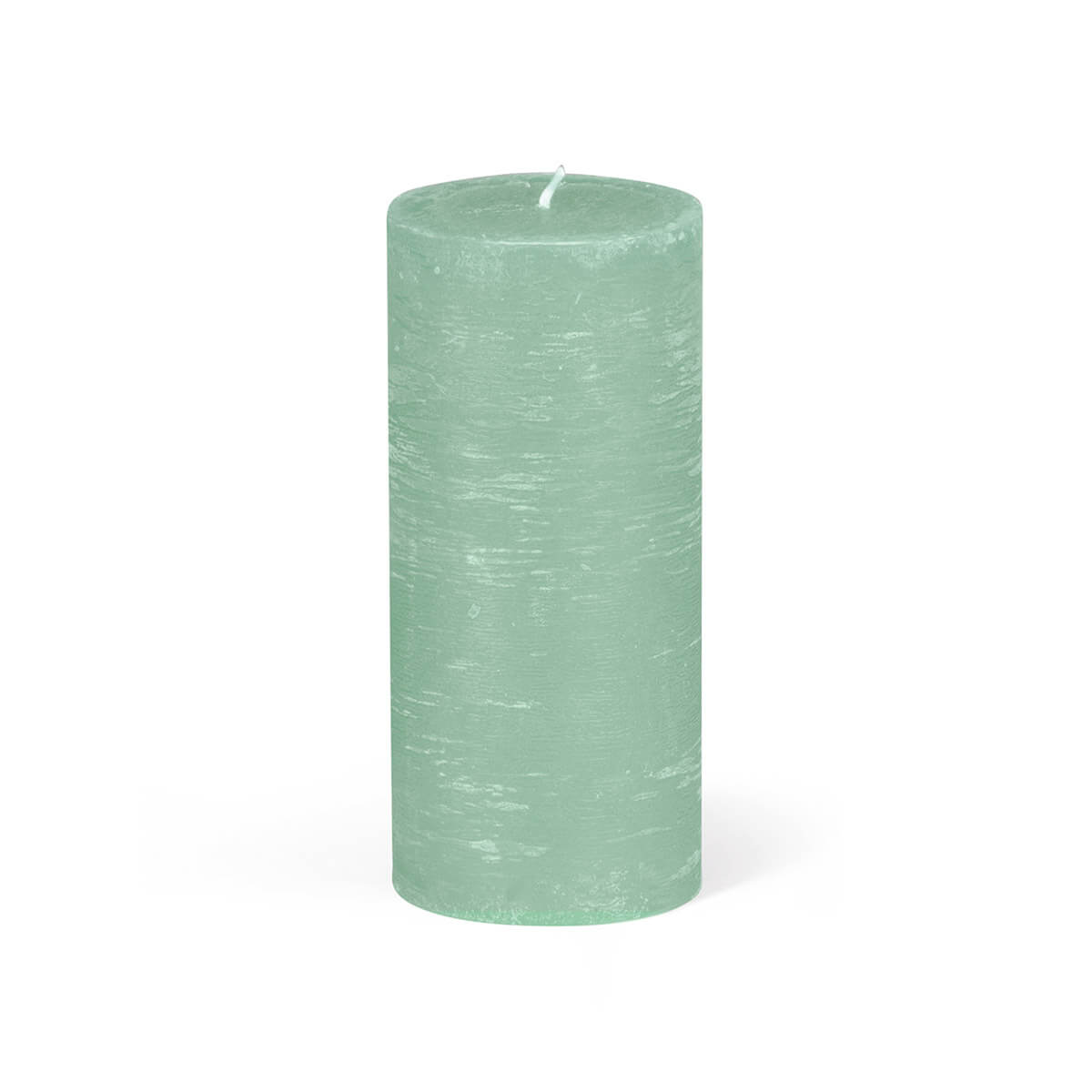 Rauhreifkerzen Zylinder 130/60 mm - in 10 Farben - durchgefärbt - 48 softgrün