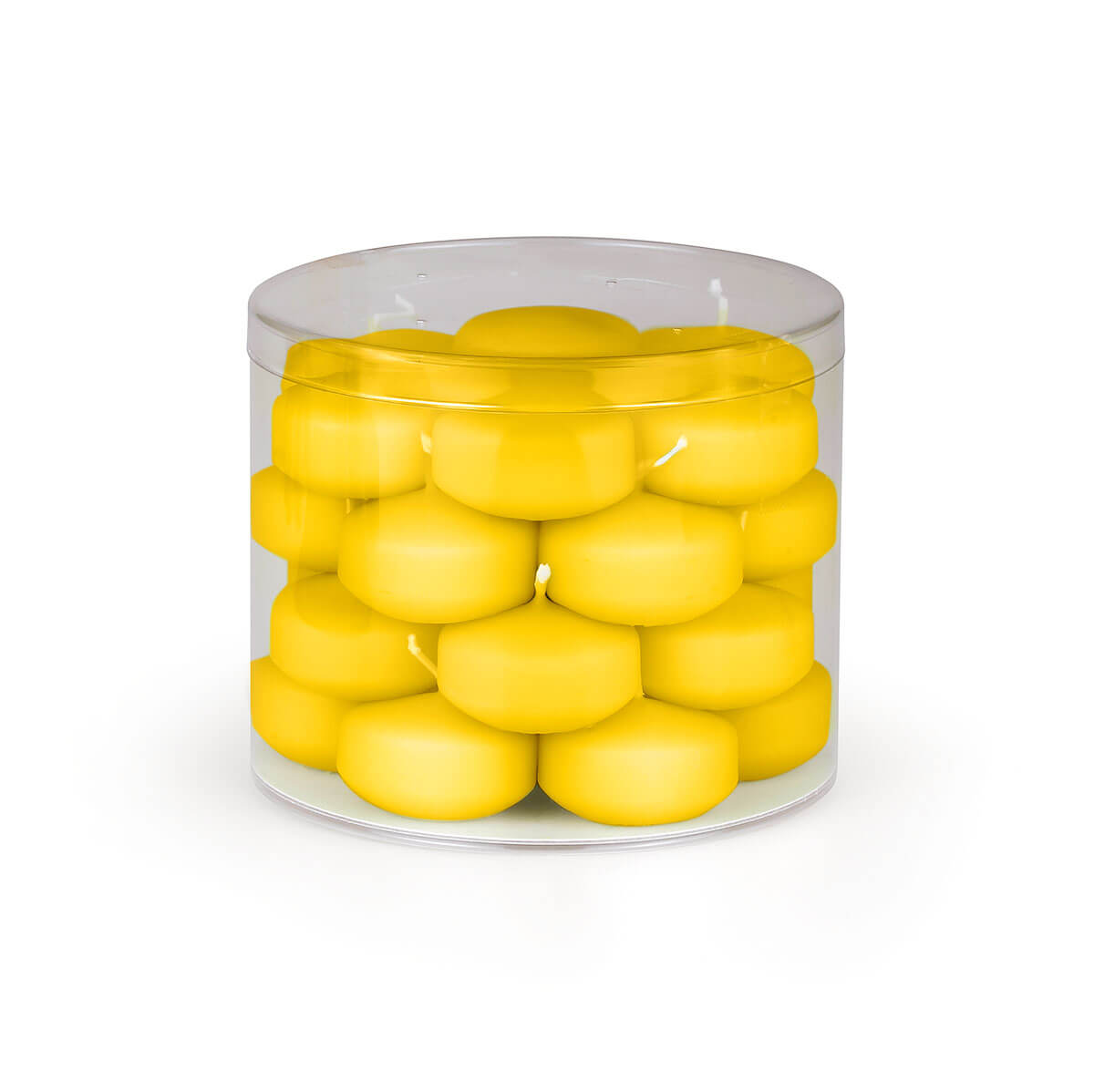 Schwimmkerzen 30/50 mm – zitrone – Dosen à 28 Stück Schwimmkerzen 30/50 mm – zitrone – Dosen à 28 Stück