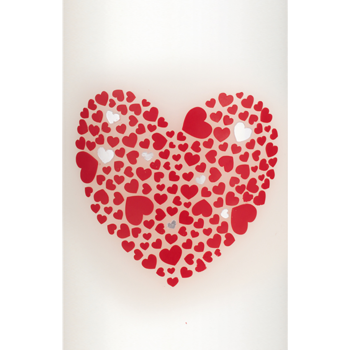 E2986 Hochzeitskerze - Herzen -  500/150 mm