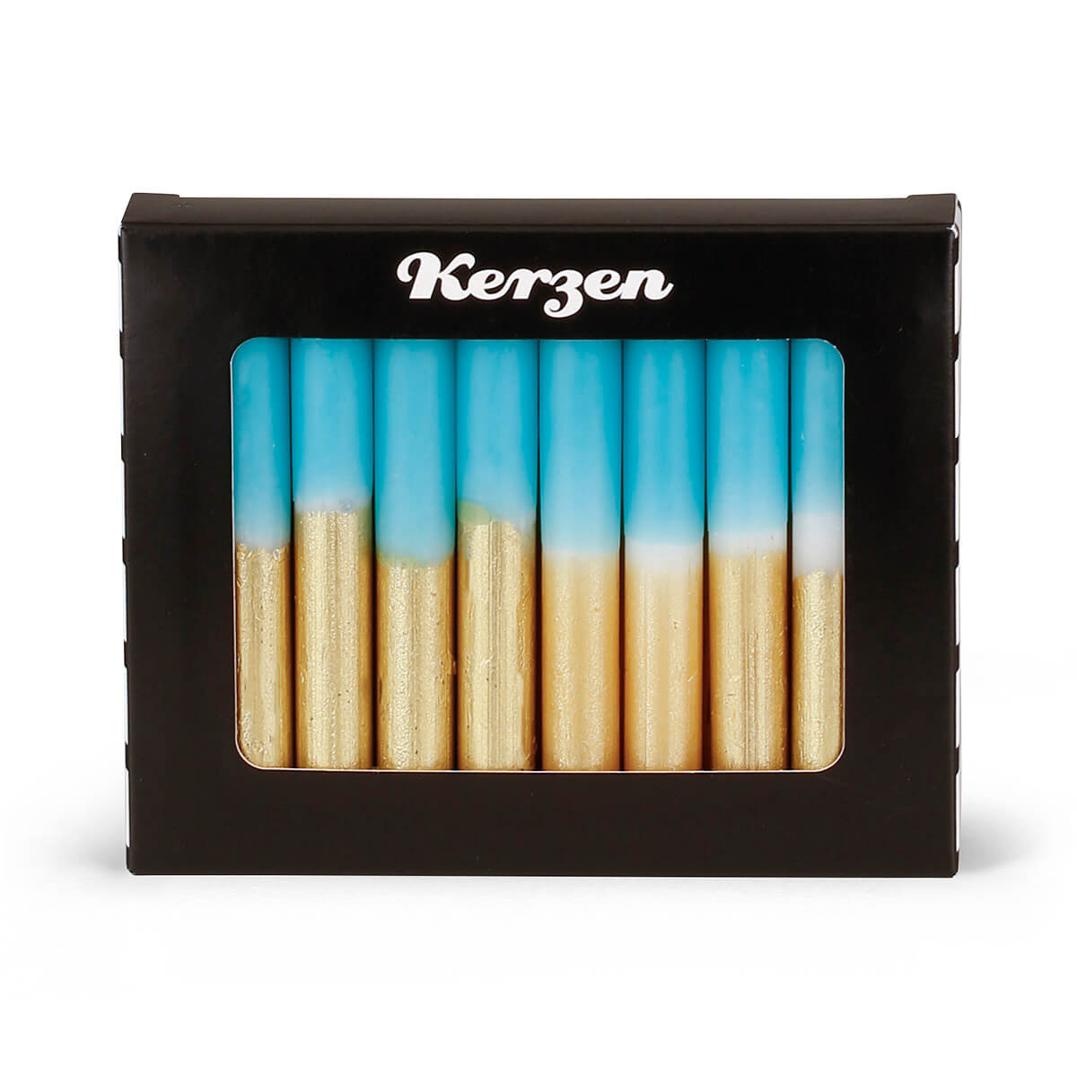 Baumkerzen türkis gold