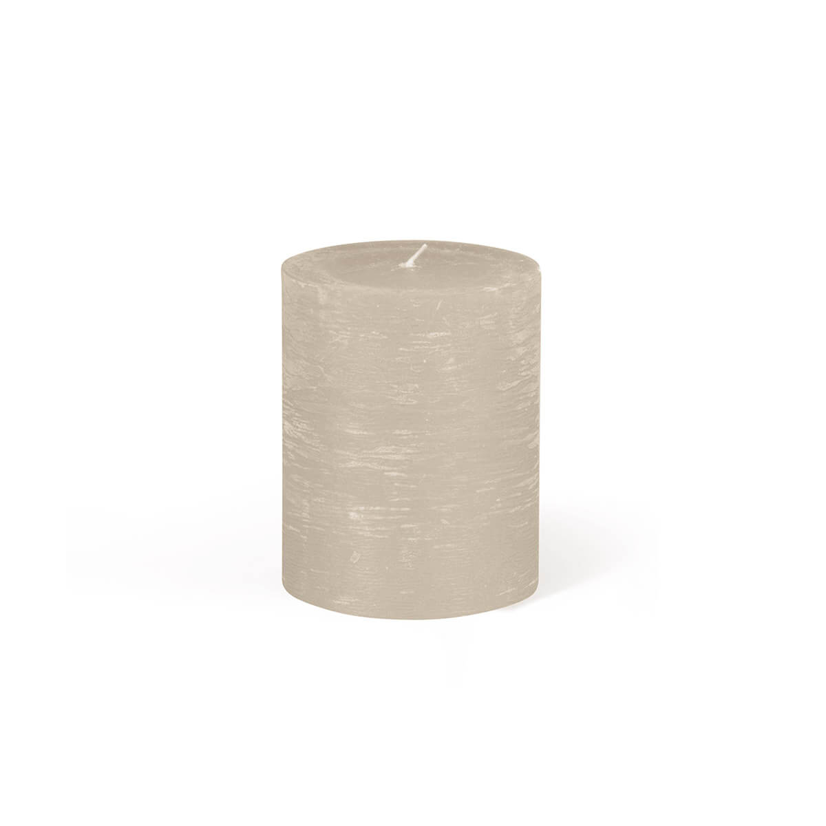 Rauhreifkerzen Zylinder 100/80 mm - in 10 Farben - durchgefärbt - 47 cappuccino