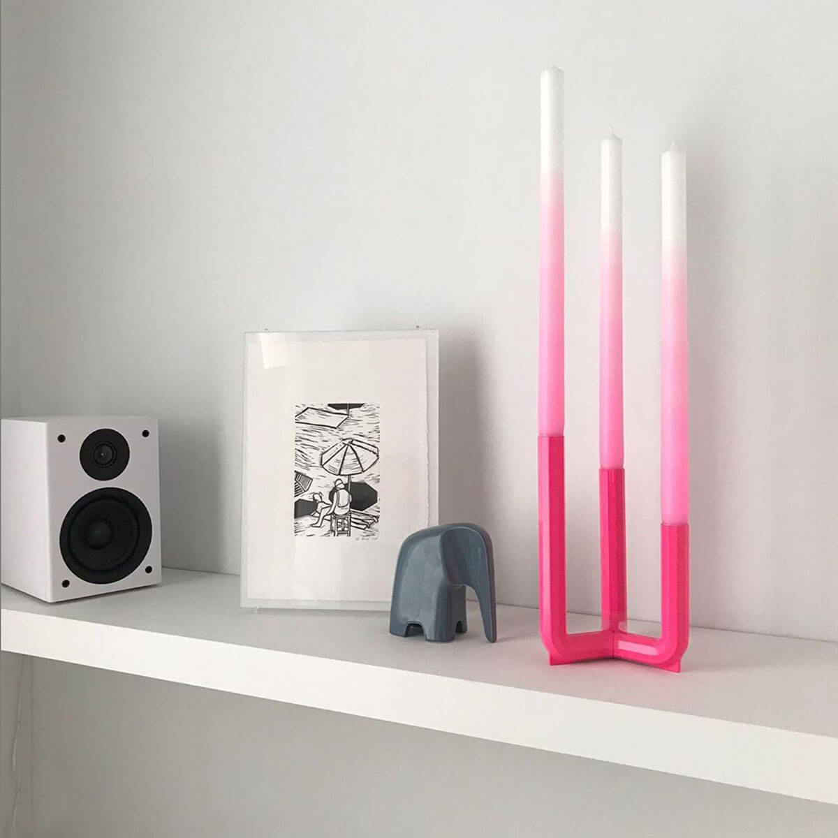 Gradient Candle – Hot Pink