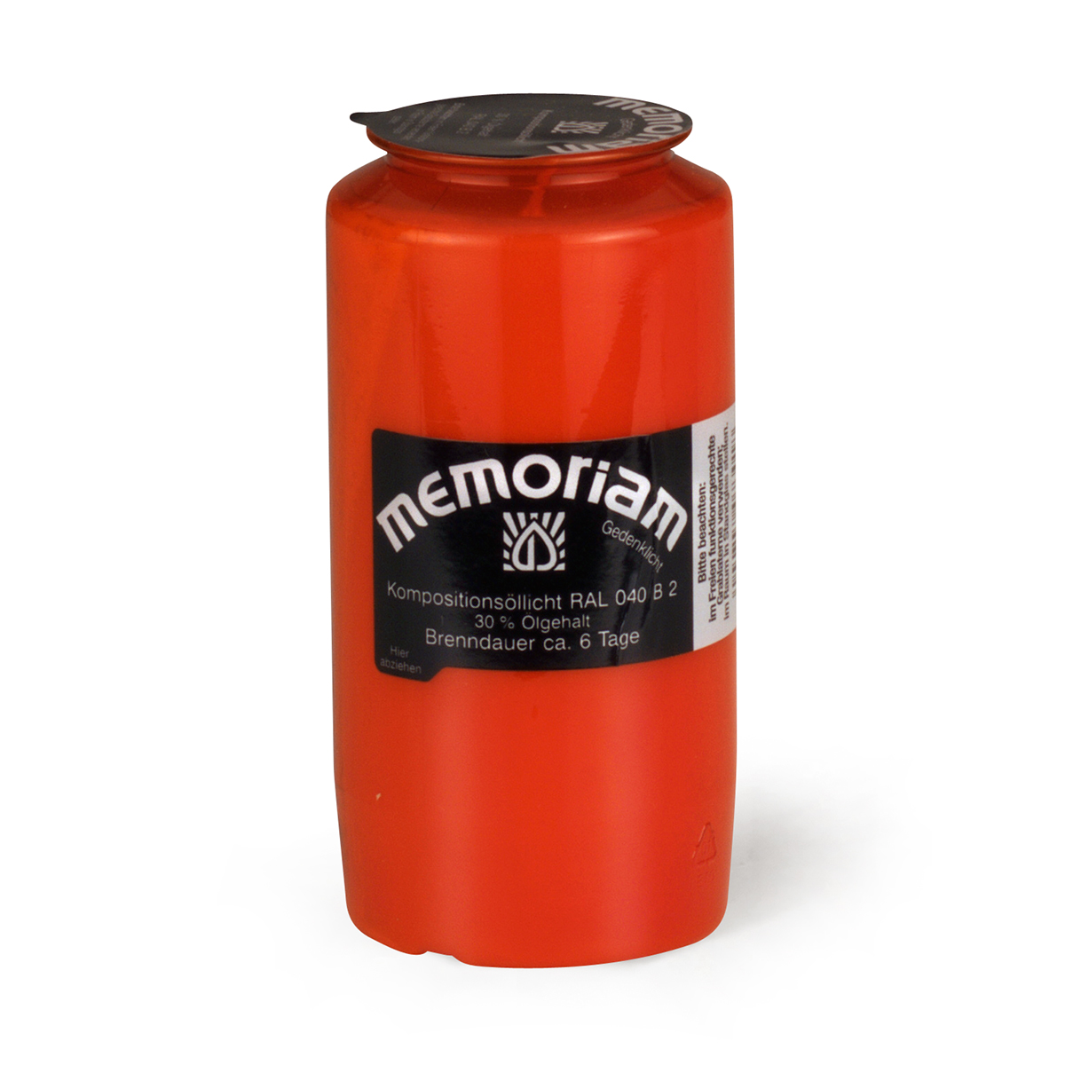 5404-00-A Grablicht No. 73 rot - Memoriam - Brenndauer ca. 6 Tage