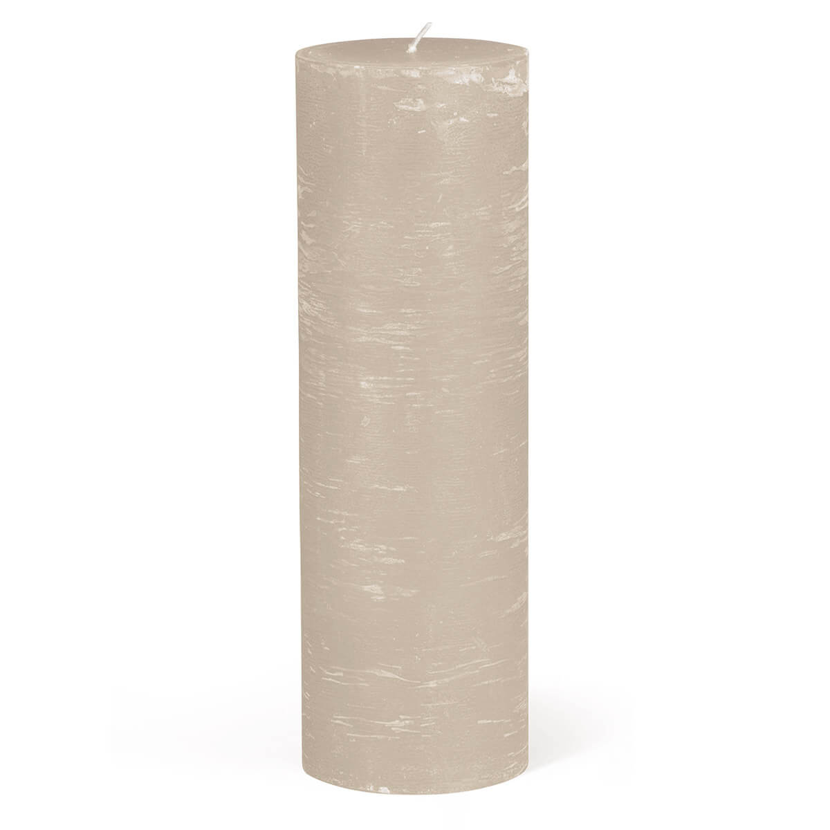 Rauhreifkerzen Zylinder 250/80 mm - in 10 Farben - durchgefärbt - 47 cappuccino