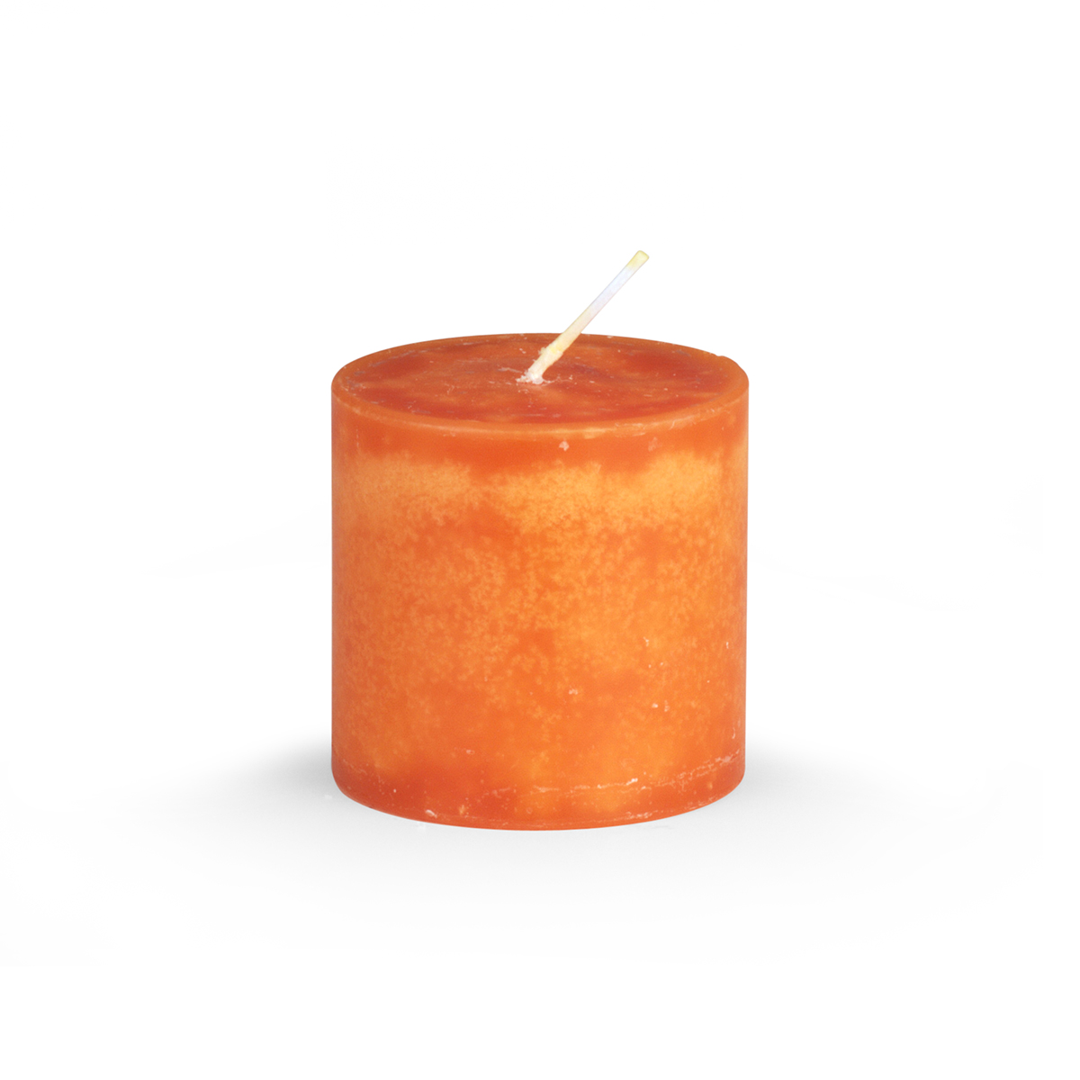 6441-23-mandarin Adventskerzen - Safecandles - Zylinder 80/80 mm - in 7 Farben -  23 mandarin