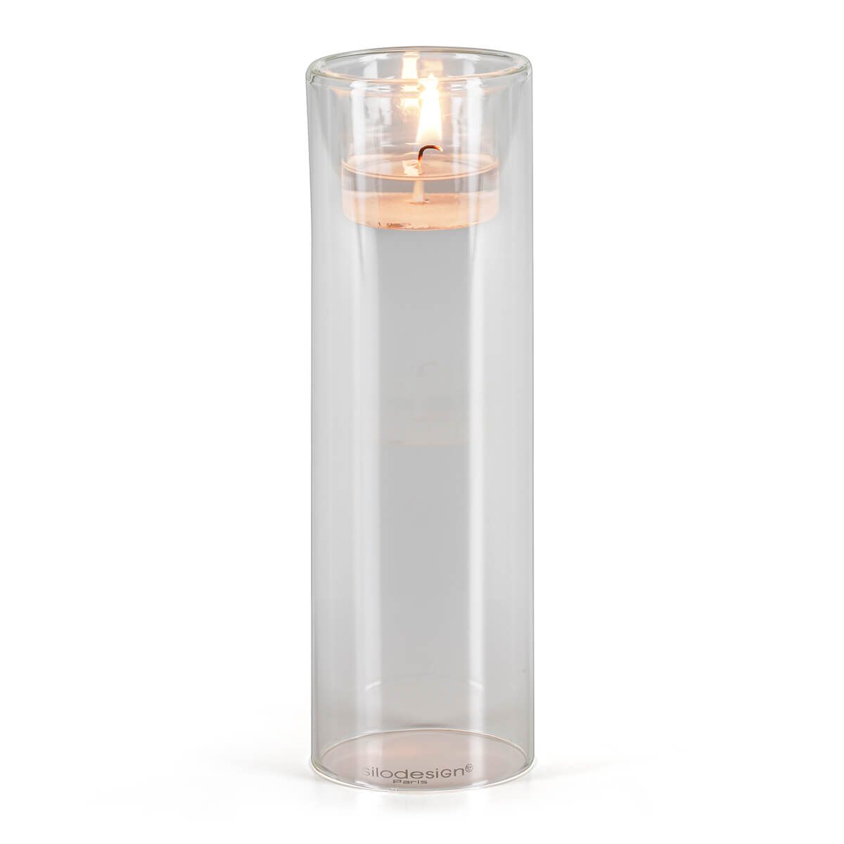 9346-00-B5b60b995827a1 Siloflame Windlicht - 190/60 mm - für Teelichte ohne Alu Hülle