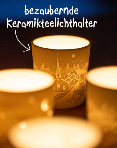 Banner Teelichthalter mit Motiv