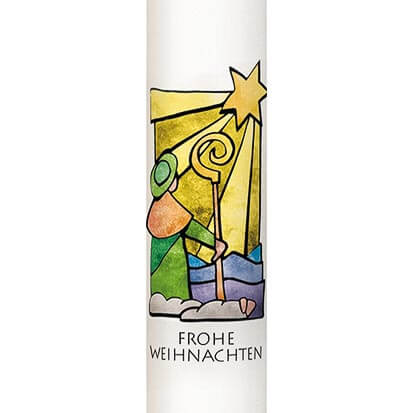 Weihnachtskerze – Oh kommet ihr Hirten – 180/60 mm Weihnachtskerze – Oh kommet ihr Hirten – 180/60 mm