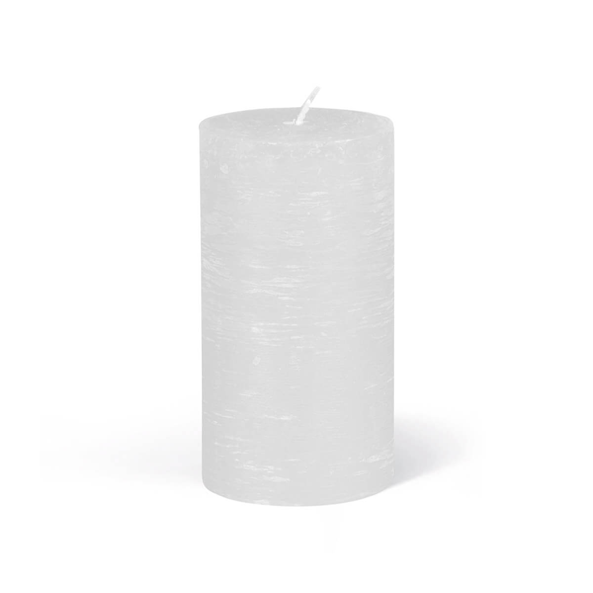Rauhreifkerzen Zylinder 150/80 mm - in 10 Farben - durchgefärbt - 26 weiss