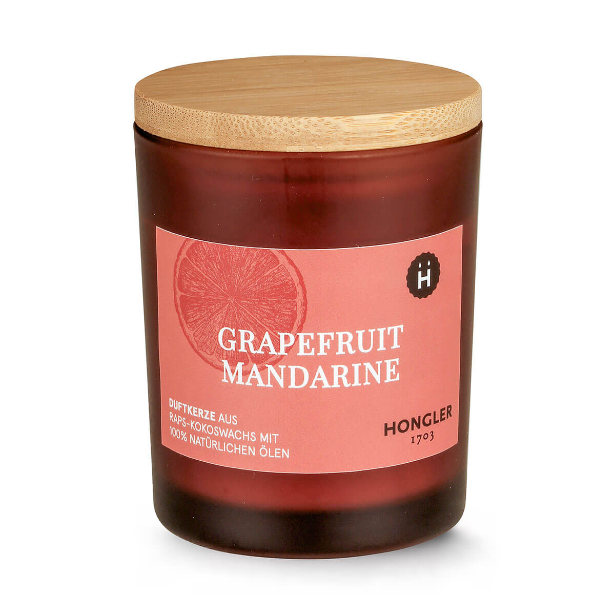 Duftkerze Amberglas Grapefruit Manderine  – rein natürliche Öle – vegan – aus Raps-Kokoswachs Duftkerze Amberglas Grapefruit Manderine  – rein natürliche Öle – vegan – aus Raps-Kokoswachs