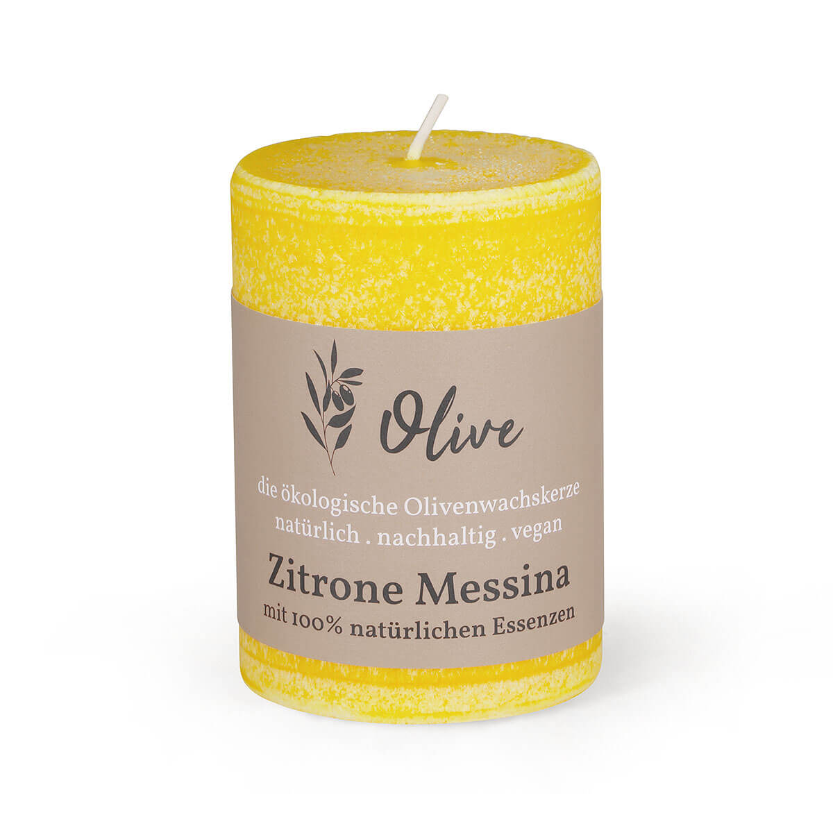 Duftkerze Schulthess aus Olivenwachs-Stearin – 100/65 mm – Zitrone Messina – rein natürliche Öle – vegan  Duftkerze Schulthess aus Olivenwachs-Stearin – 100/65 mm – Zitrone Messina – rein natürliche Öle – vegan
