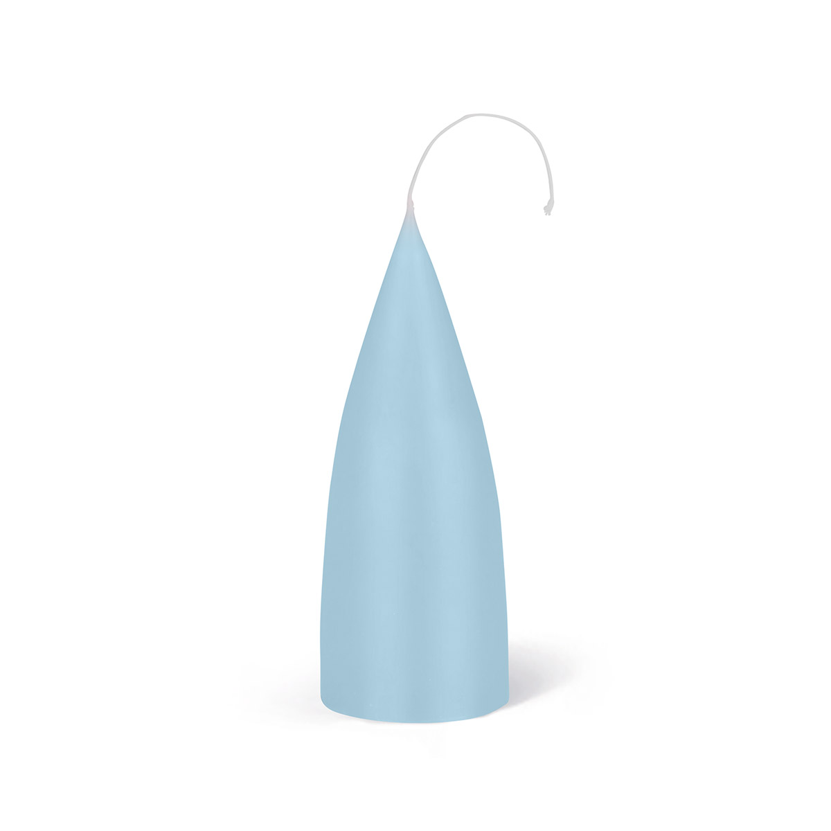 Pointed candles solid-coloured 160/55 mm - in 11 colours - 26 light blue