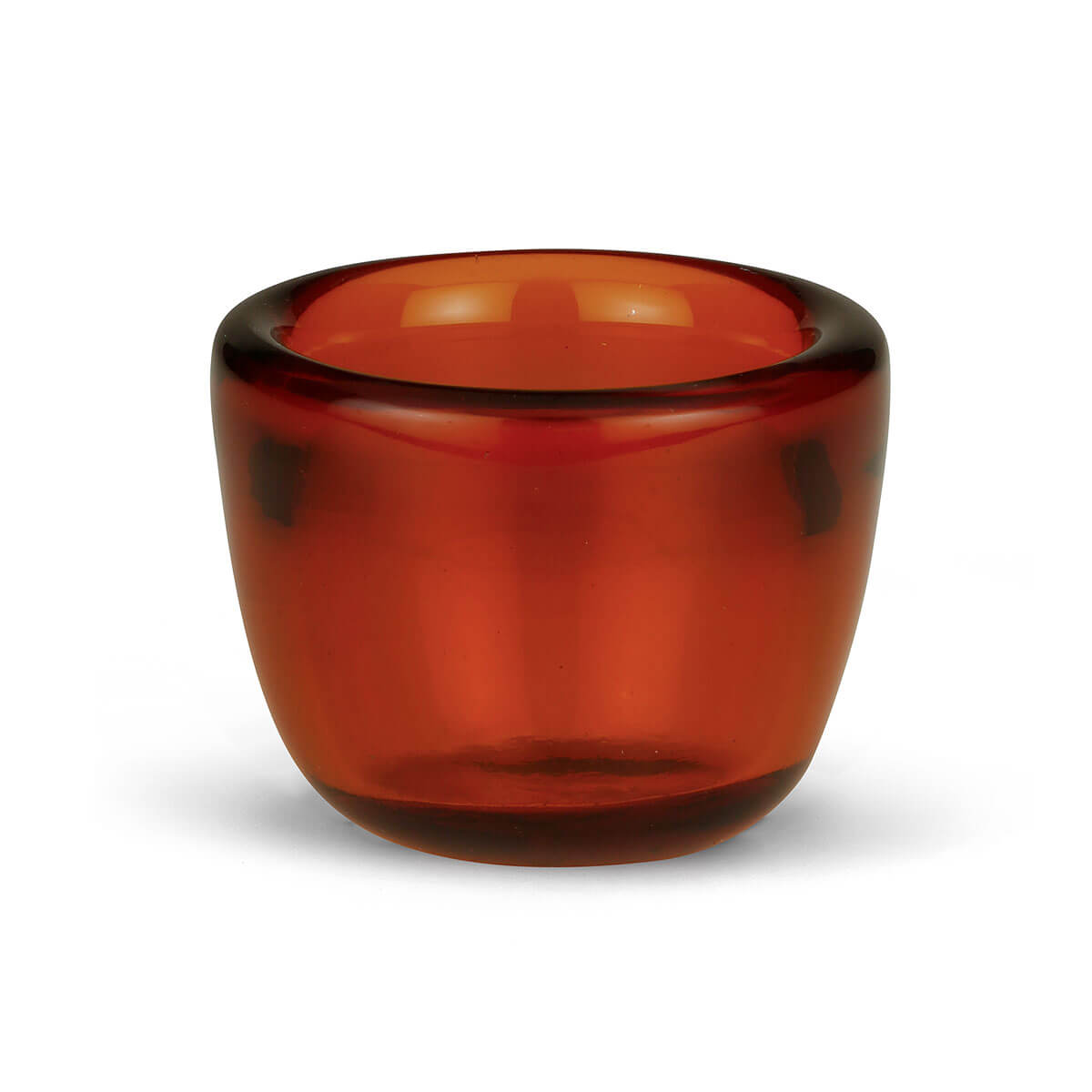 Teelichtglas orange – durchgefärbt – 60/65 mm