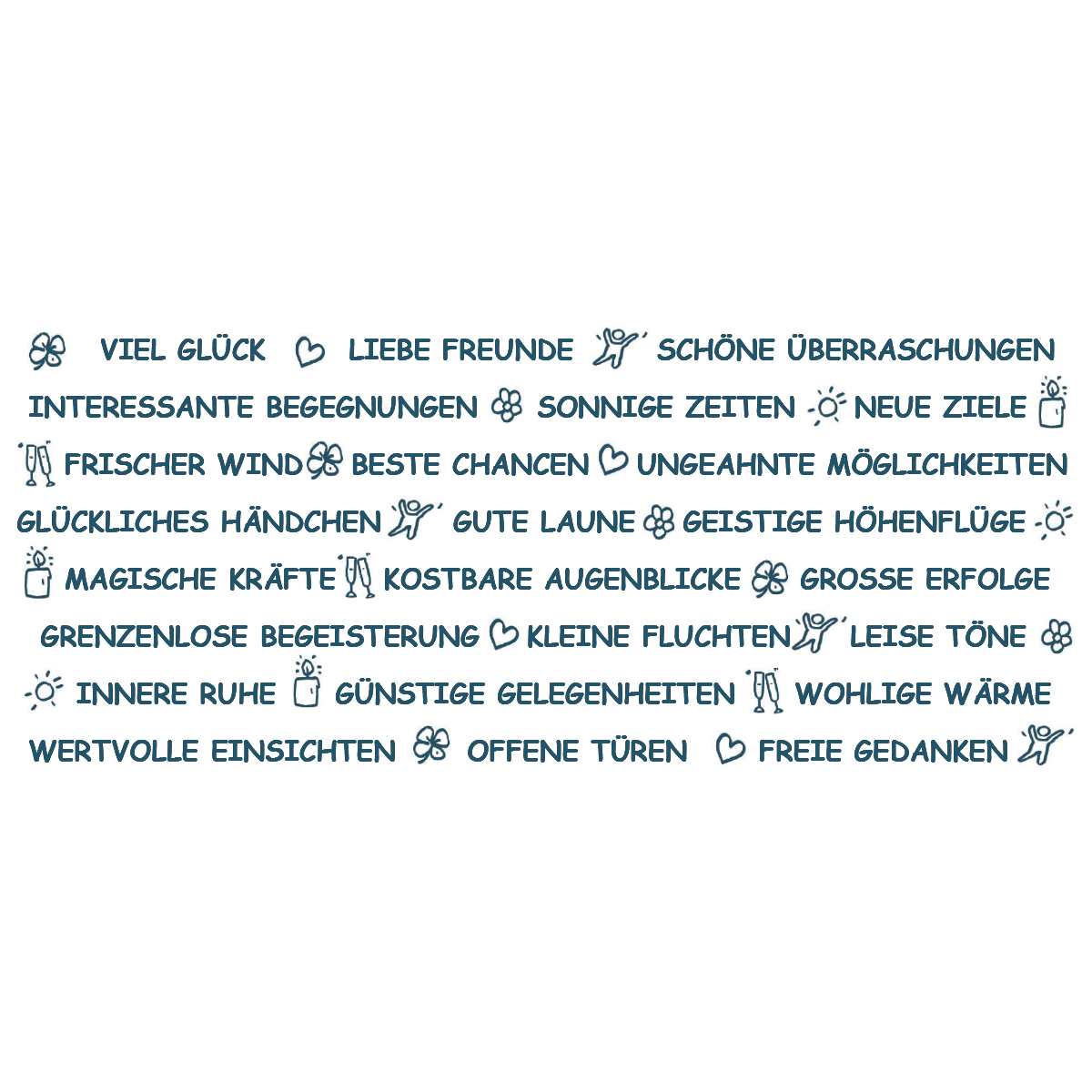 Wortlichtkerze Geburtstag