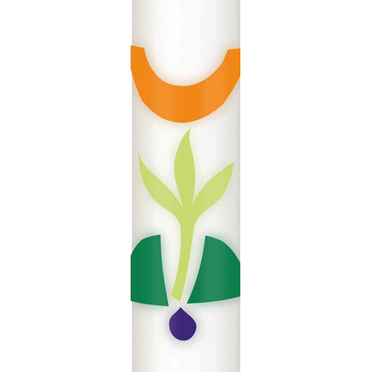 T2019 Taufkerze Es breche auf die Erde -  380/35 mm