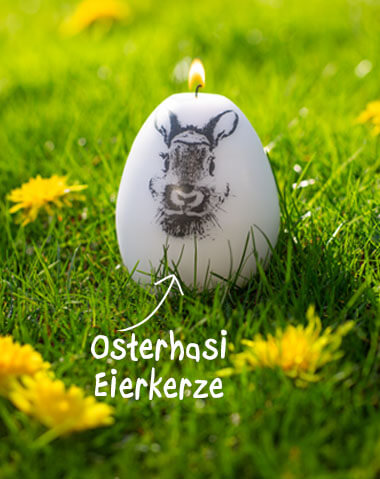 Banner Osterhasi Eierkerzen