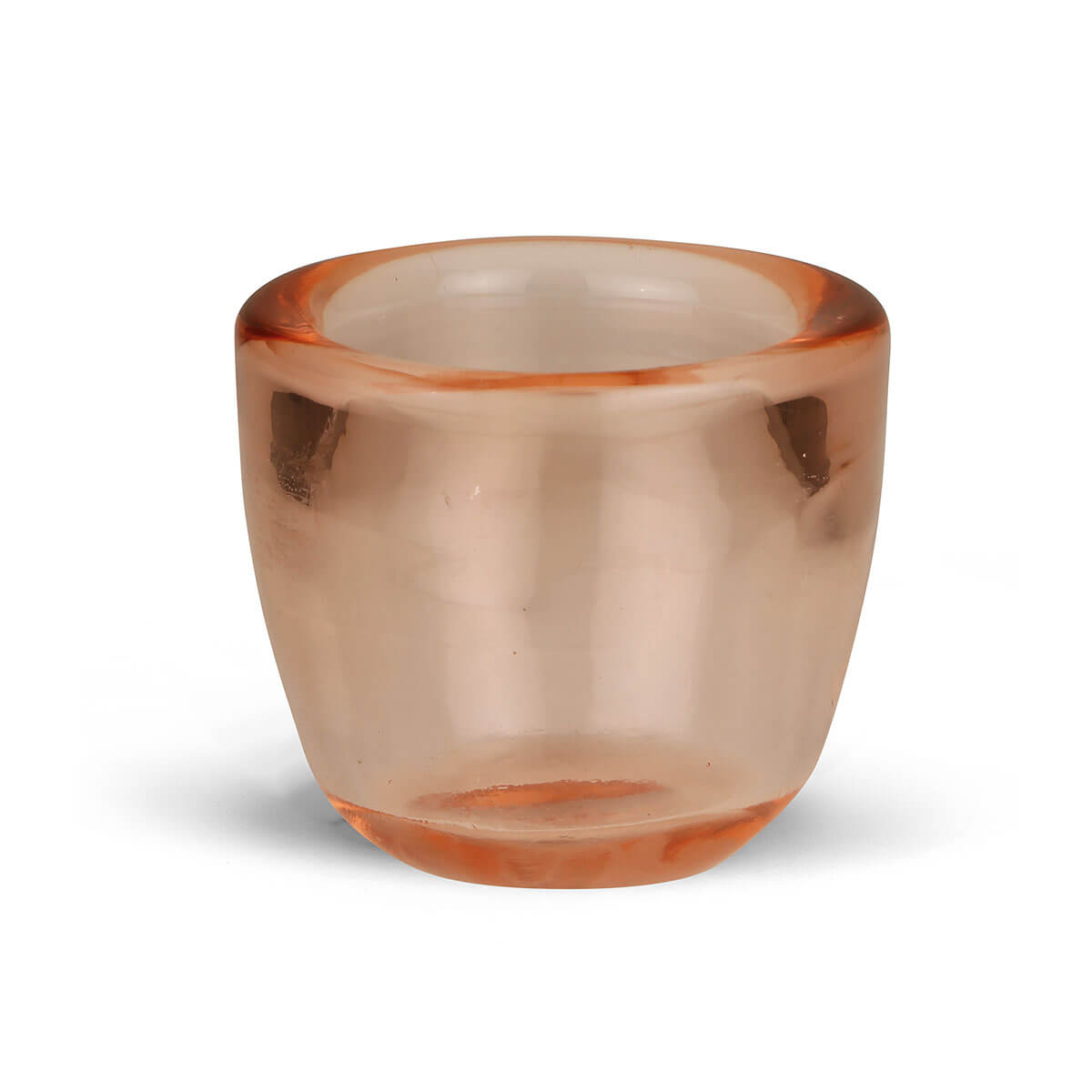 Teelichtglas rosabeige – durchgefärbt – 60/65 mm Teelichtglas rosabeige – durchgefärbt – 60/65 mm