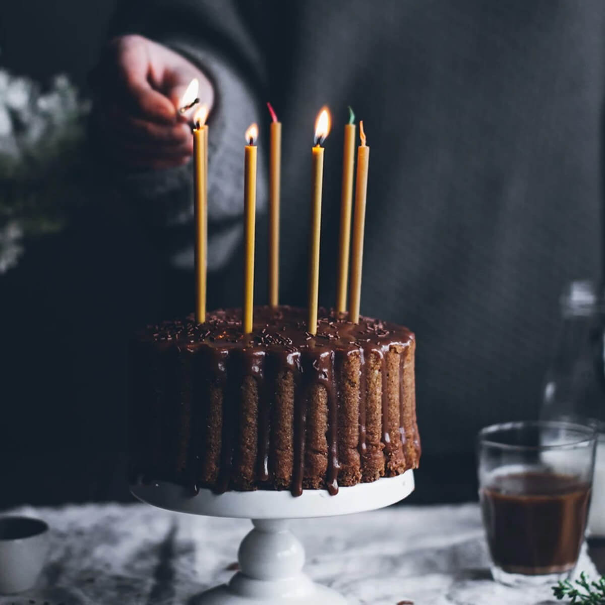 Birthday Candles – 100% Bienenwachs – 110/5 mm – Pack à 20 Stk