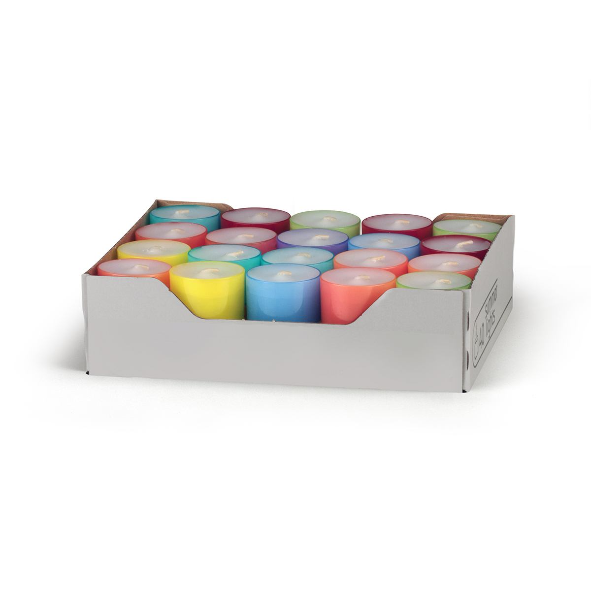 2720-00-A Teelichte Colorlights 8 h - Sommer - Pack à 40 Stk