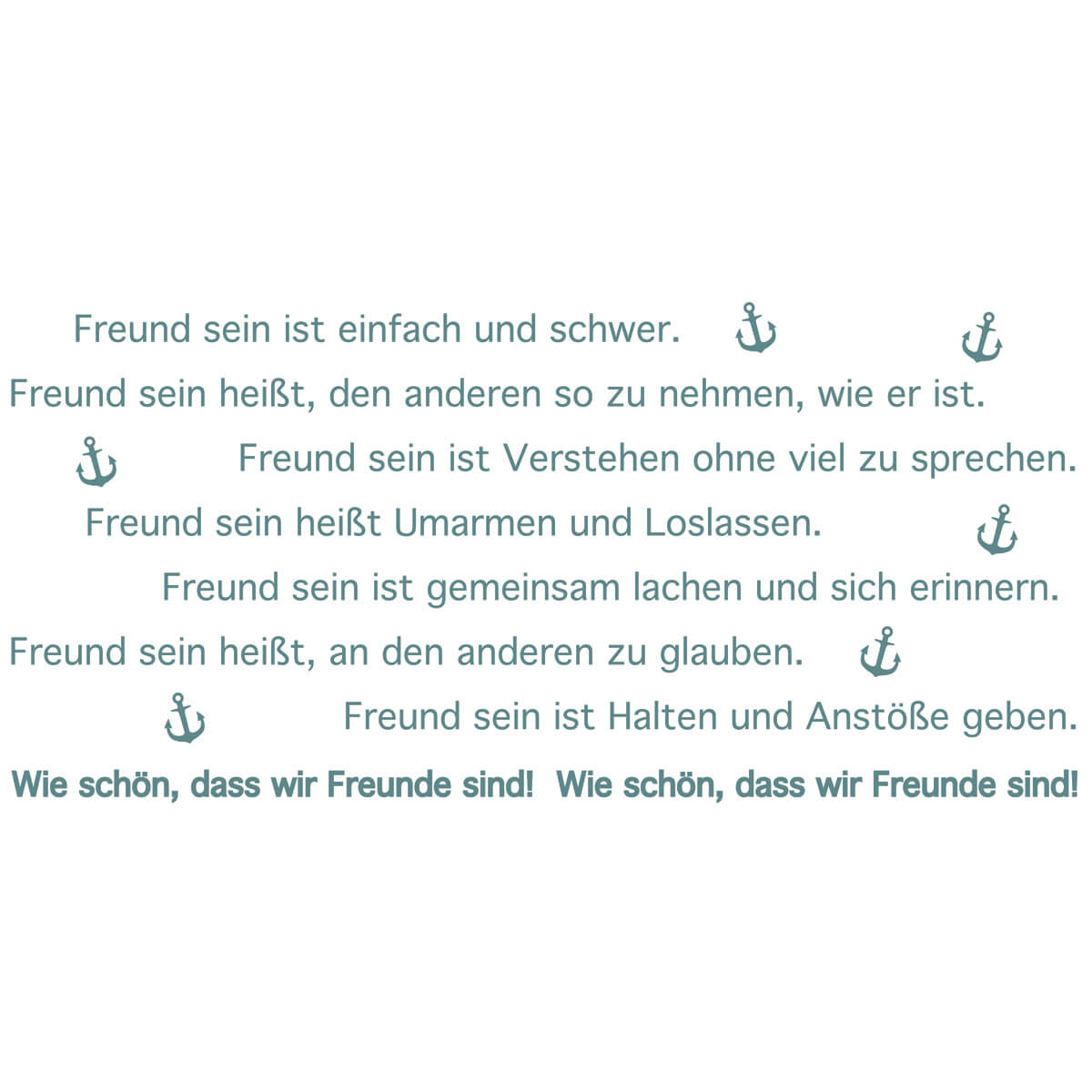 Wortlicht – Freundschaft – ocean