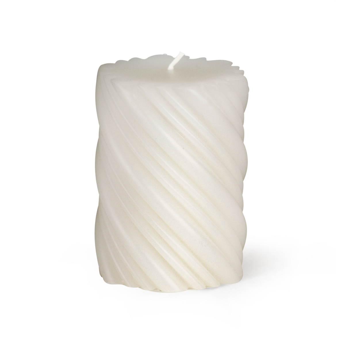 4276-00-A Zylinderkerze 10% Bienenwachs - 100/80 mm - Rillen diagonal grob