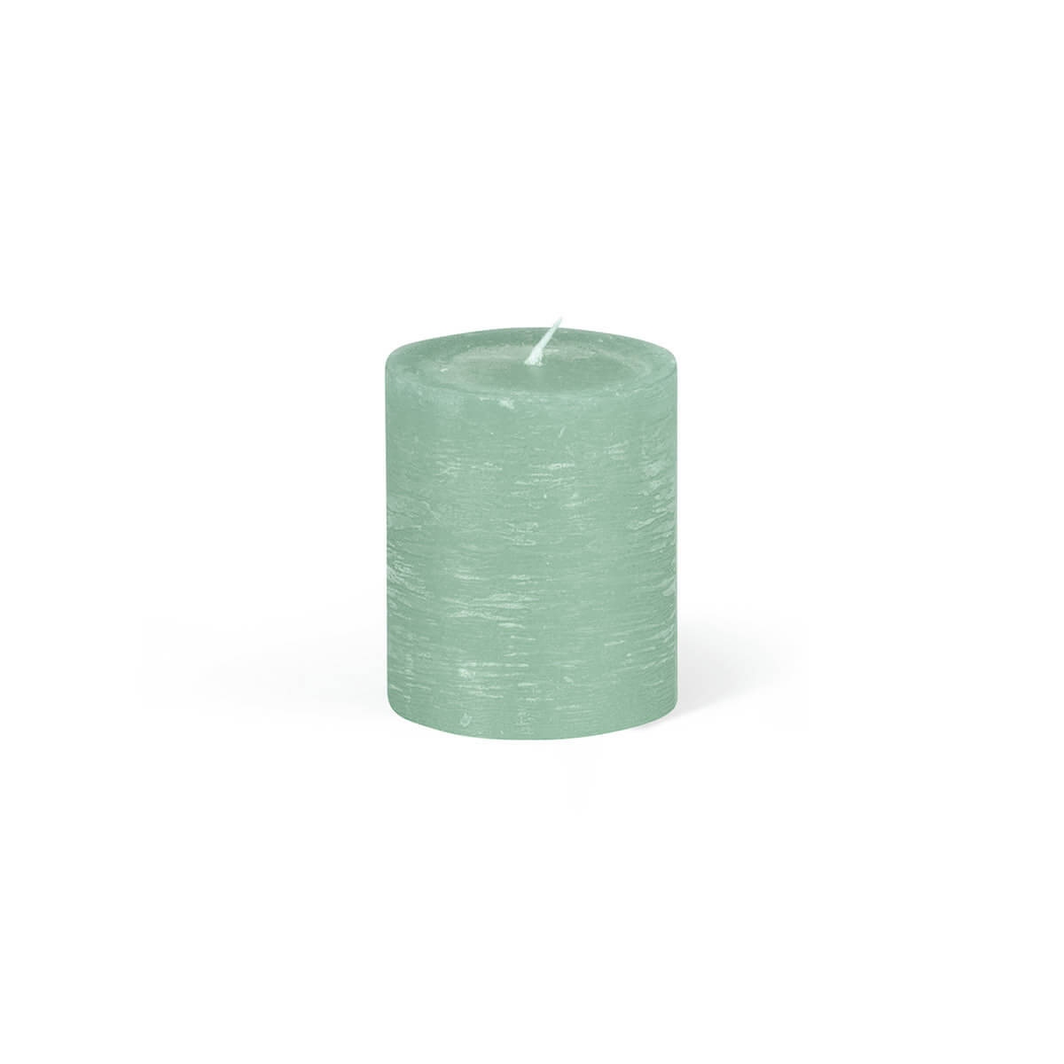 Rauhreifkerzen Zylinder 70/60 mm - in 10 Farben - durchgefärbt - 48 softgrün