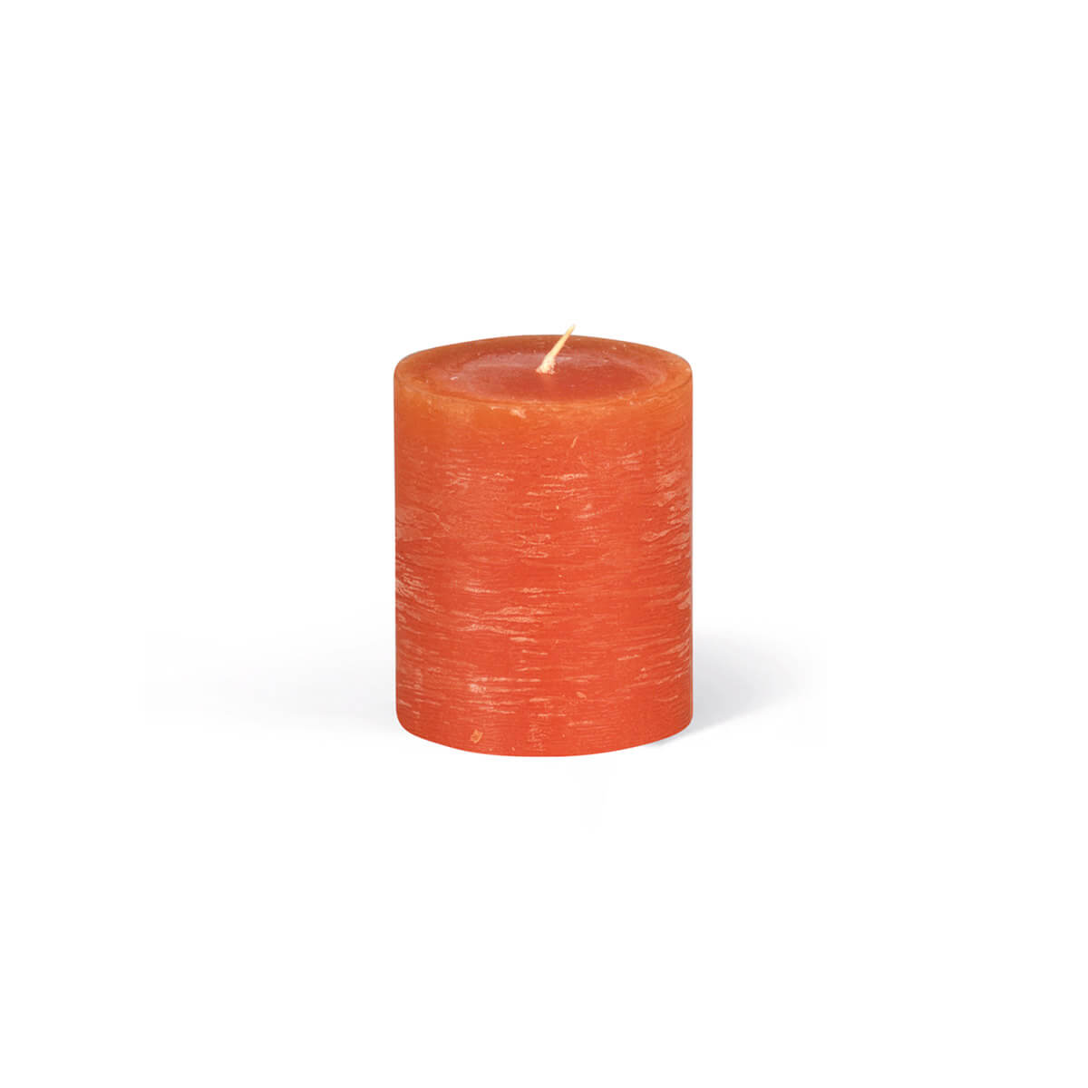 Rauhreifkerzen Zylinder 70/60 mm - in 10 Farben - durchgefärbt - 25 orange