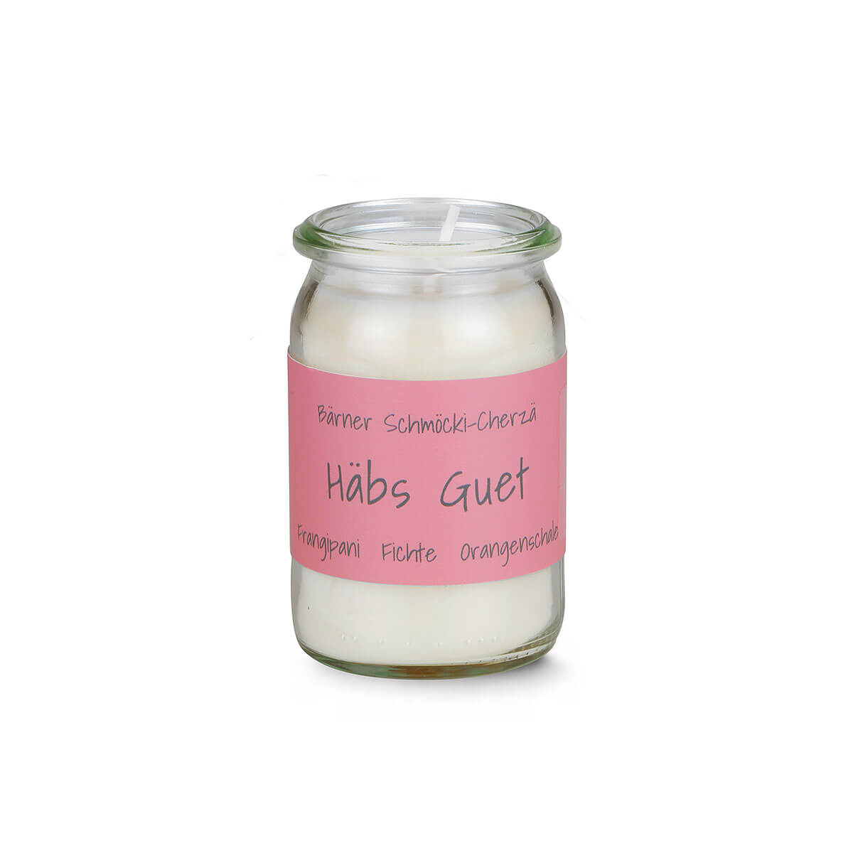 Duftkerze Häbs guet – im Mini Weckglas – vegan – aus Raps-Kokos-Wachs Duftkerze Häbs guet – im Mini Weckglas – vegan – aus Raps-Kokos-Wachs