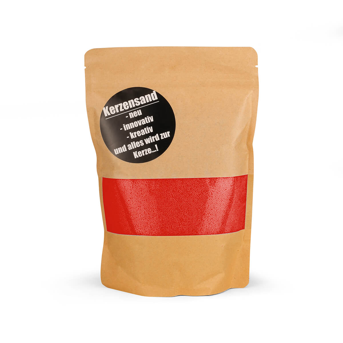 9355-00-A Kerzensand rot 400 g mit Docht - Kerzen basteln ohne Wachs schmelzen