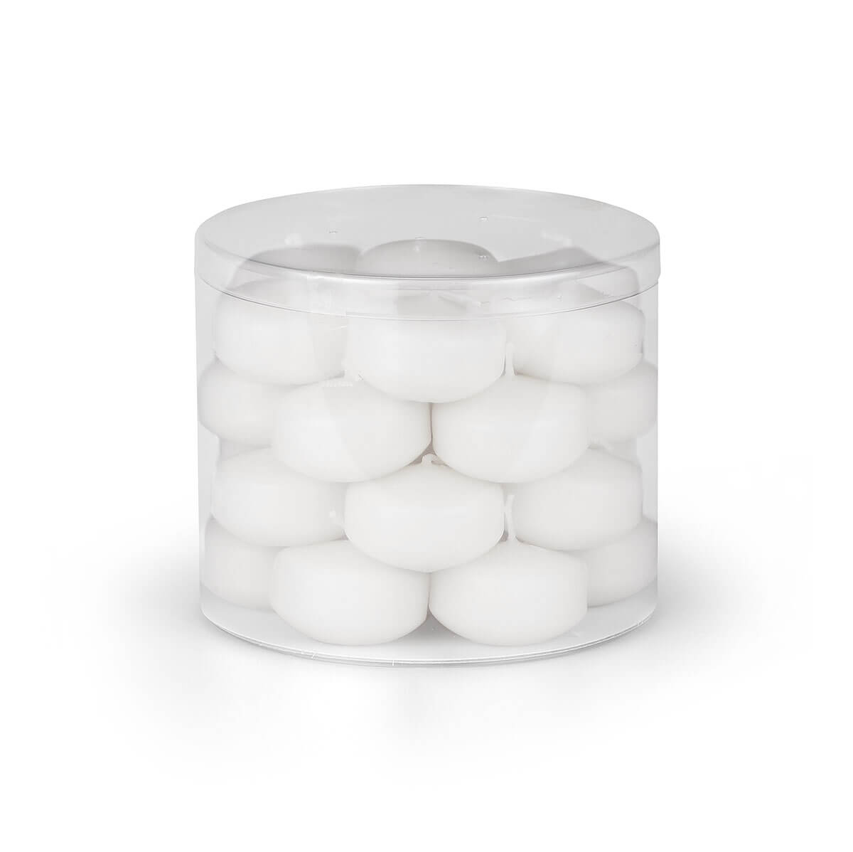 Schwimmkerzen 30/50 mm – weiss – Dosen à 28 Stück Schwimmkerzen 30/50 mm – weiss – Dosen à 28 Stück