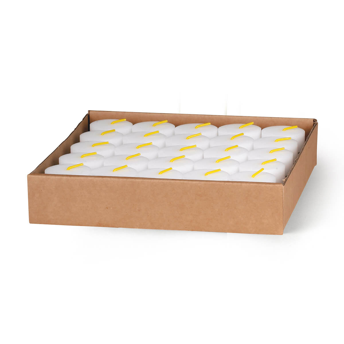 Teelicht ohne Aluhülle - 4 h weiss - Tray à 50 Stk