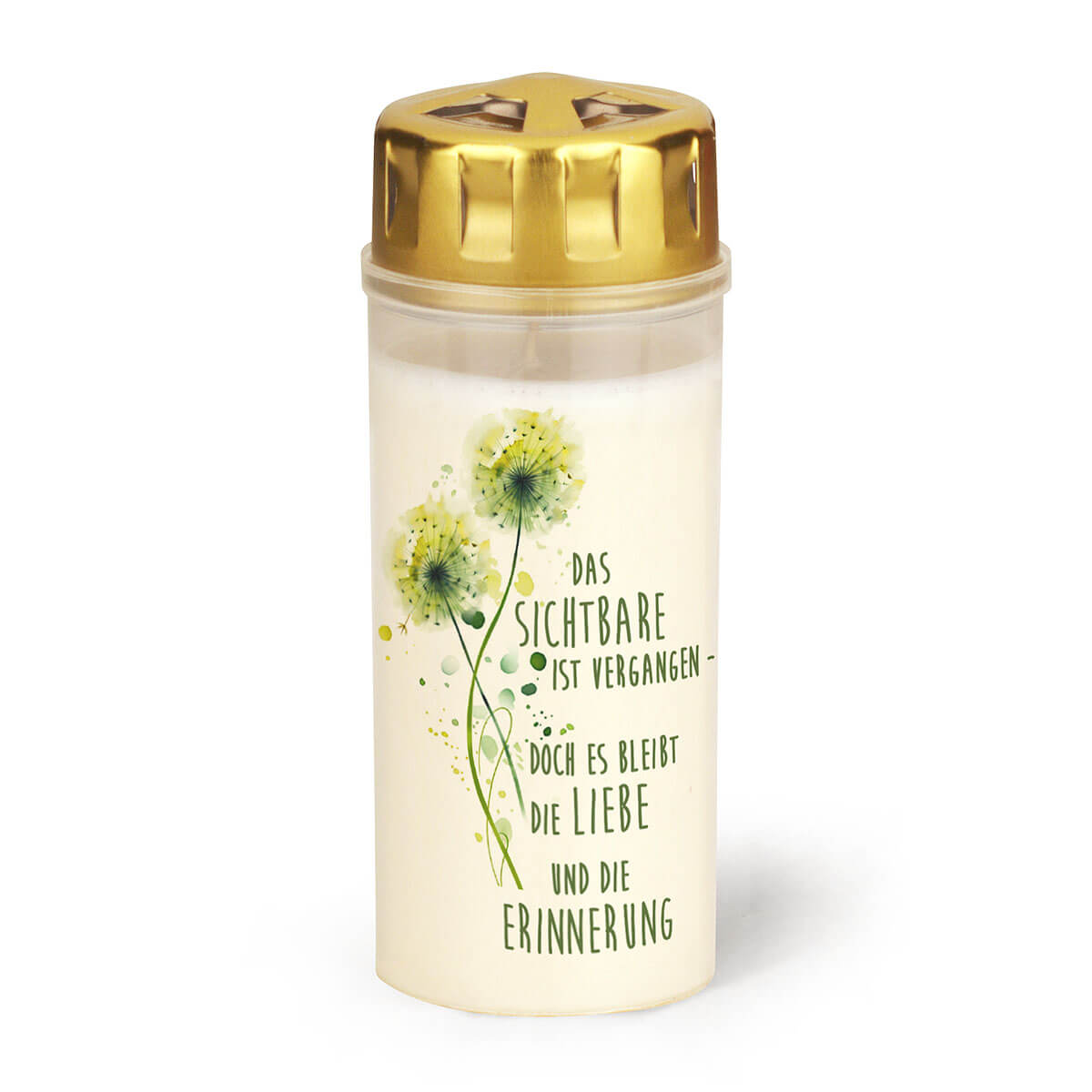 Grabkerzen mit Trauermotiv – Es bleibt die Liebe Grabkerzen mit Trauermotiv – Es bleibt die Liebe