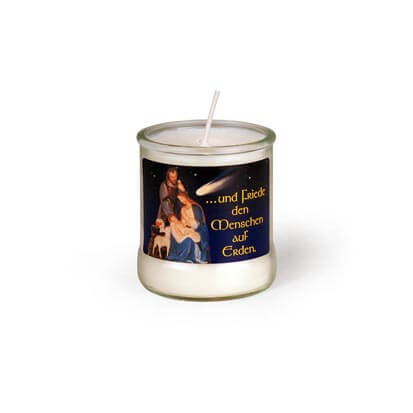 5500 Friedenskerze klein - im Glas