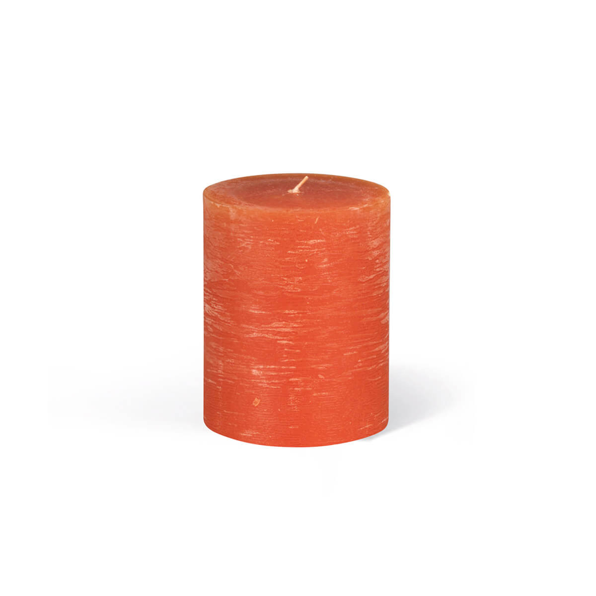 Rauhreifkerzen Zylinder 100/80 mm - in 10 Farben - durchgefärbt - 25 orange