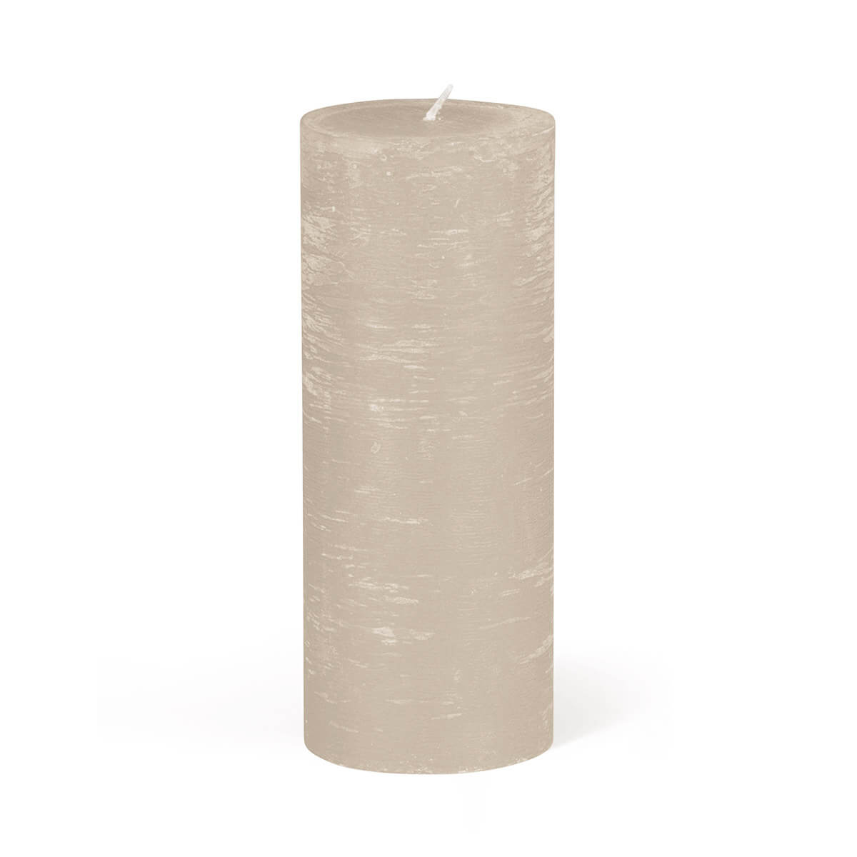 Rauhreifkerzen Zylinder 200/80 mm - in 10 Farben - durchgefärbt - 47 cappuccino