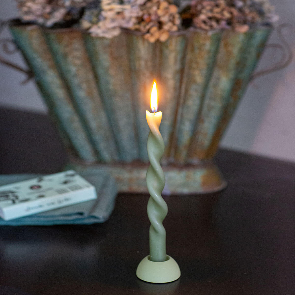 Twisted Candles Fern – Pack à 4 Stück