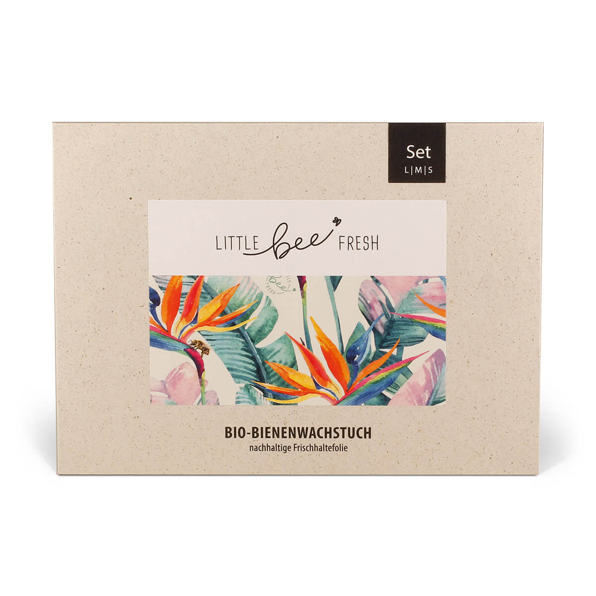 10185-00-A Bio-Bienenwachstücher Starter-Set Strelizie (L/M/S)
