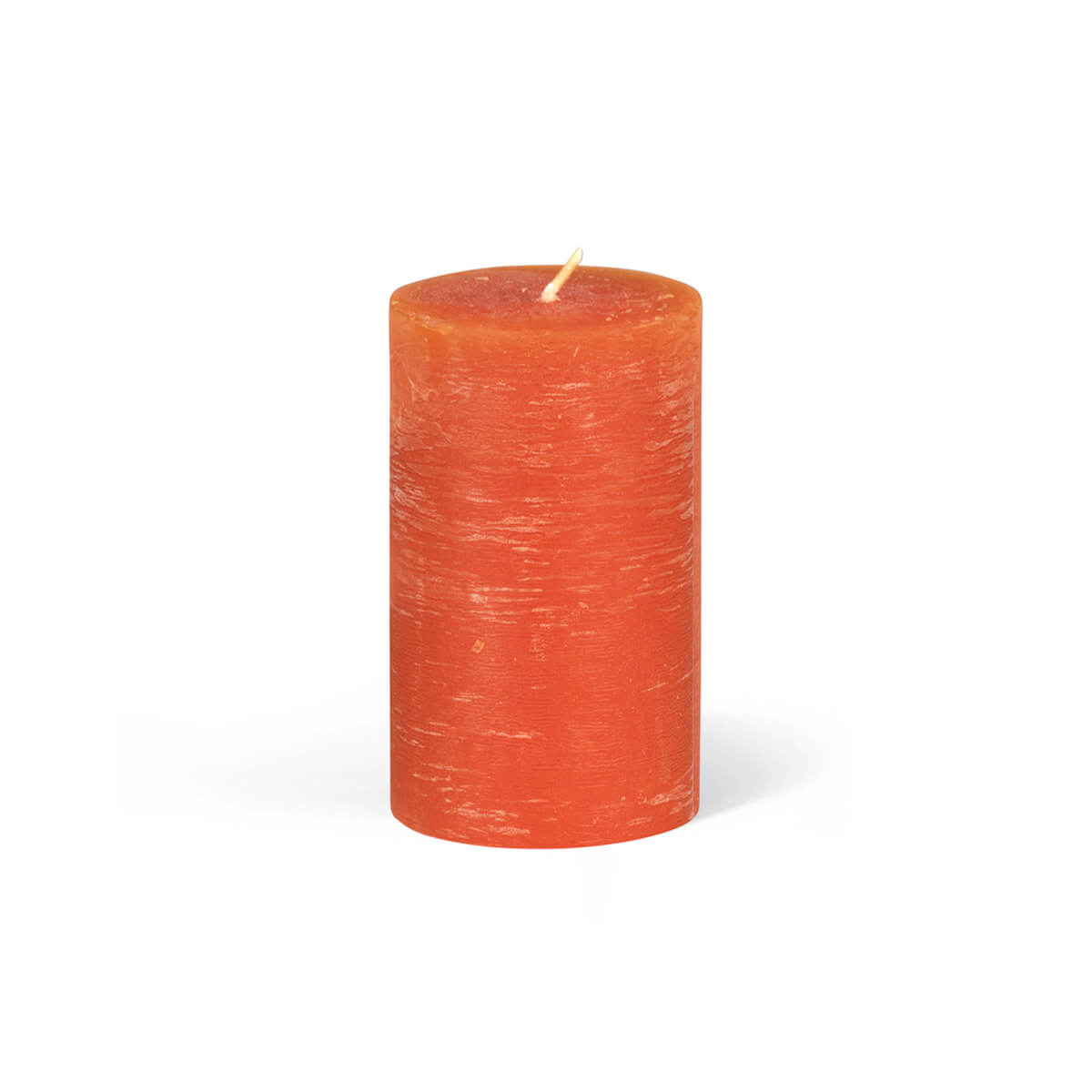 Rauhreifkerzen Zylinder 100/60 mm - in 10 Farben - durchgefärbt - 25 orange