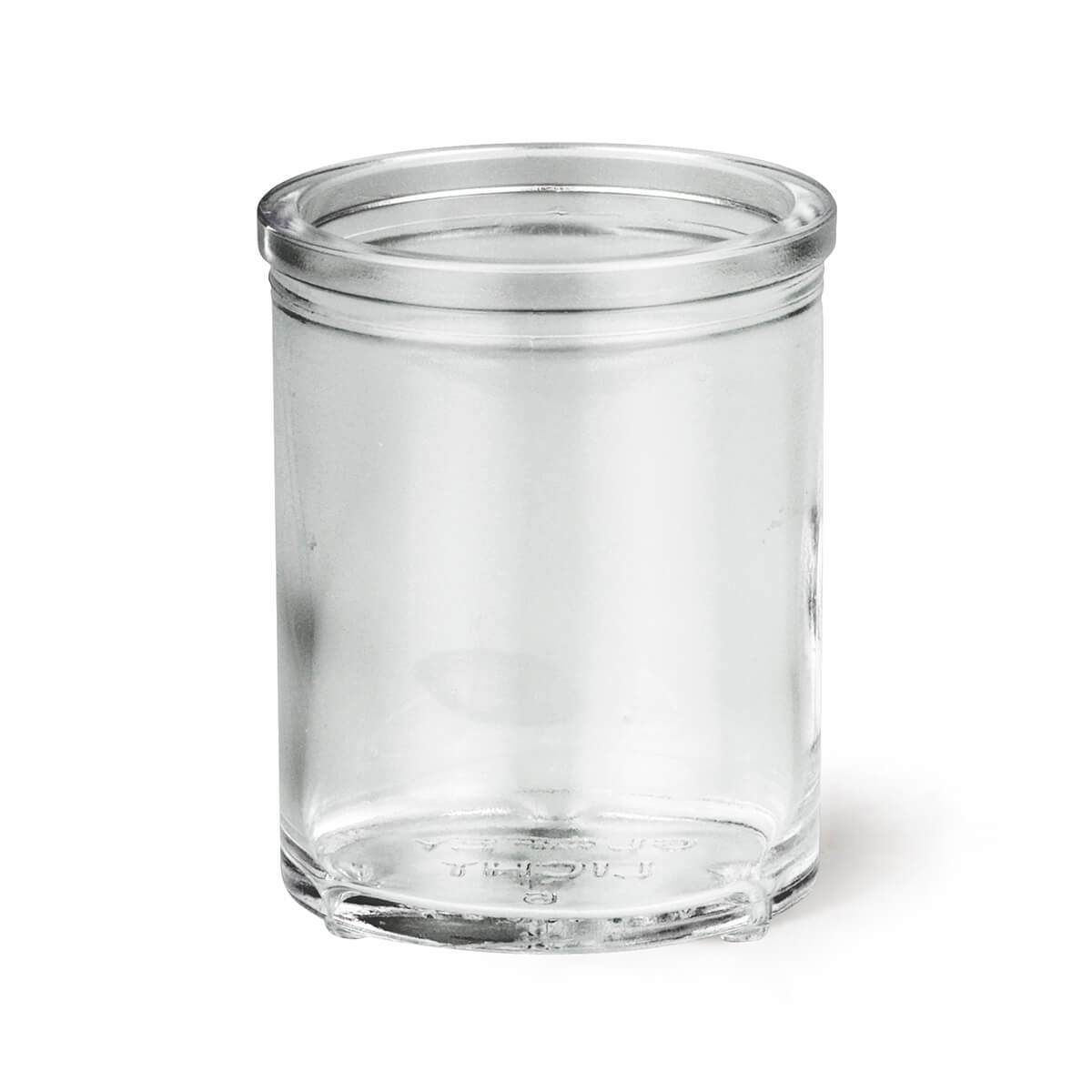 3237-00-A Notvorrat Kerze - Glaslicht 24 Stunden weiss - Teelichtglas hoch