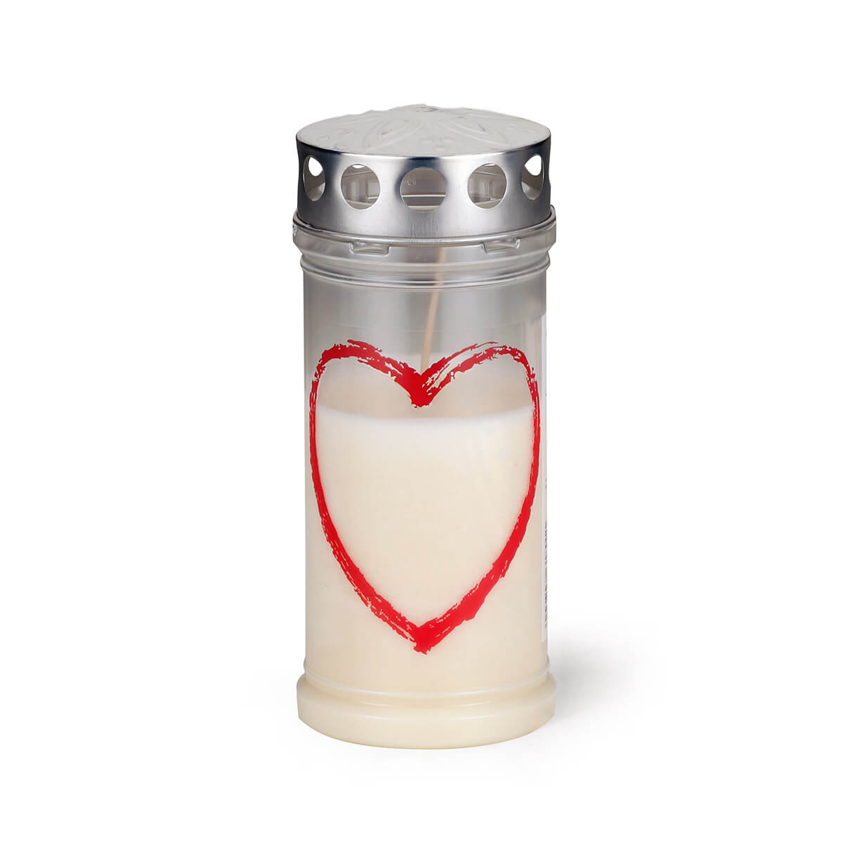 9932-00-A Grabkerzen mit Silberdeckel mit Motiv