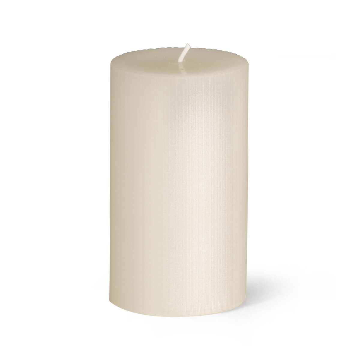 8630-00-A Zylinderkerze 10% Bienenwachs - 150/80 mm - Rillen senkrecht fein