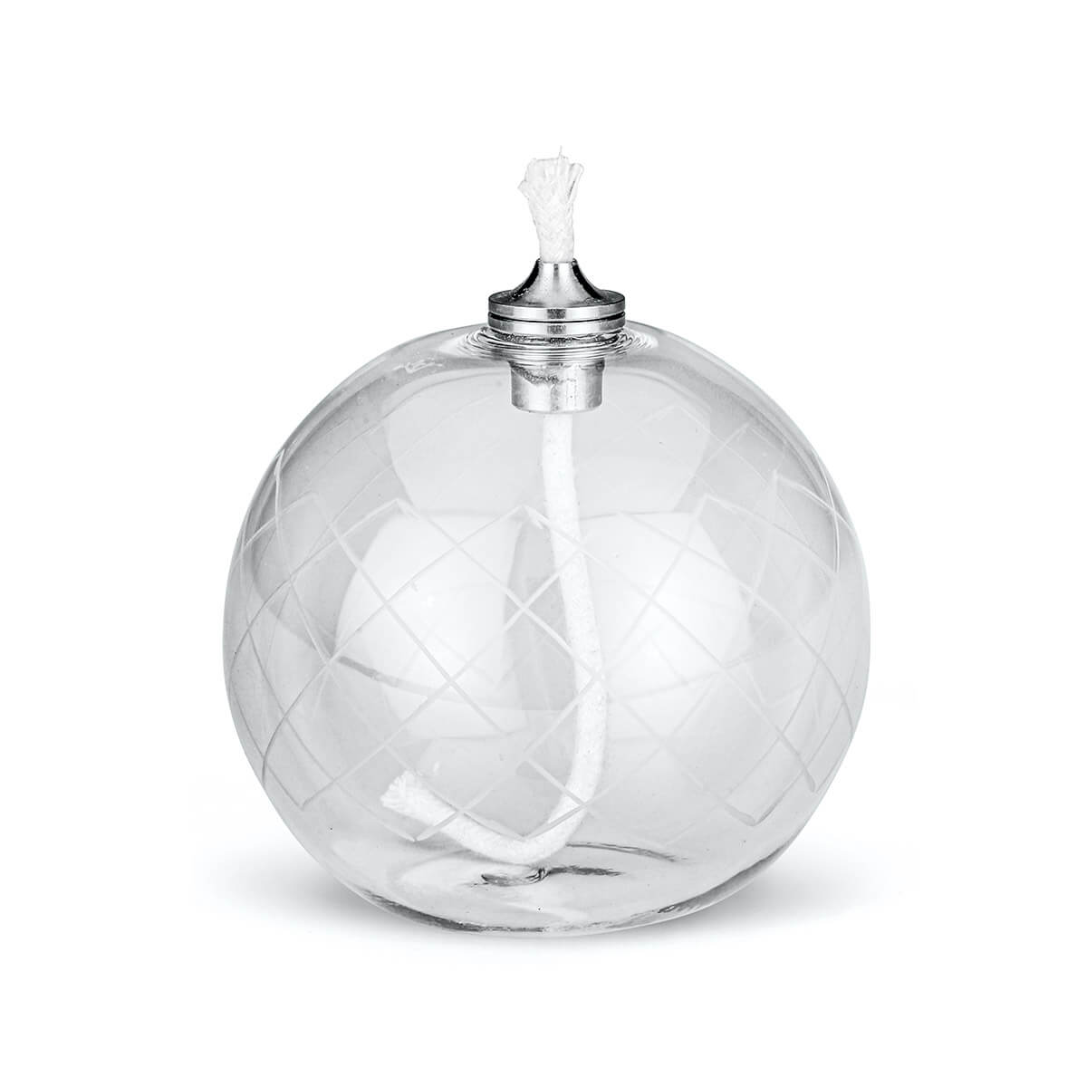 10757-00-A Öllampe Kugel S - diagonal gestreift