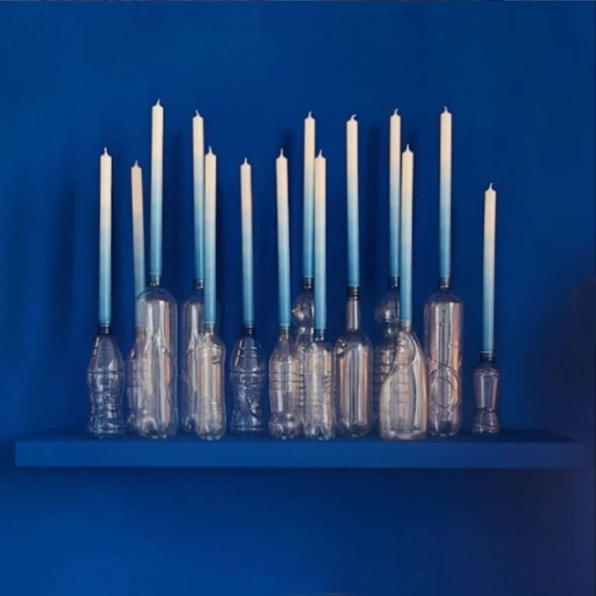 Gradient Candle – Denim Blue