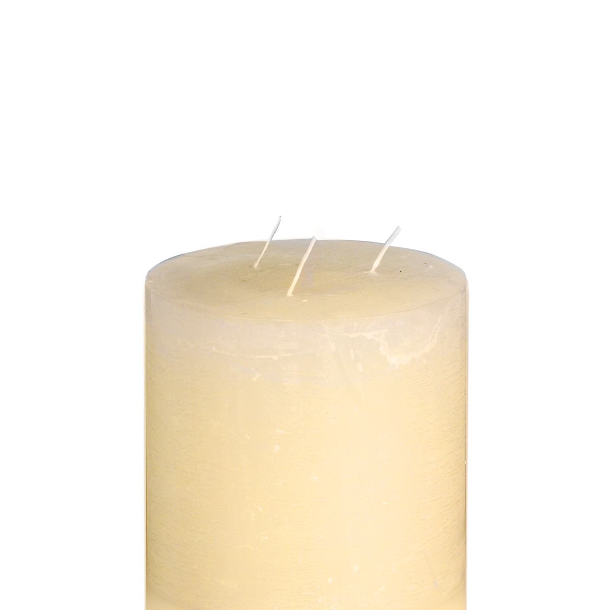 dreidochtkerzen_150mm_durchmesser Dreidochtkerzen Rauhreif 200/150 mm - elfenbein - durchgefärbt